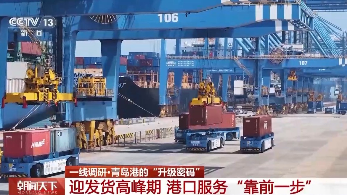 一线分钟青岛港科技升级货物“秒通关”(图7)